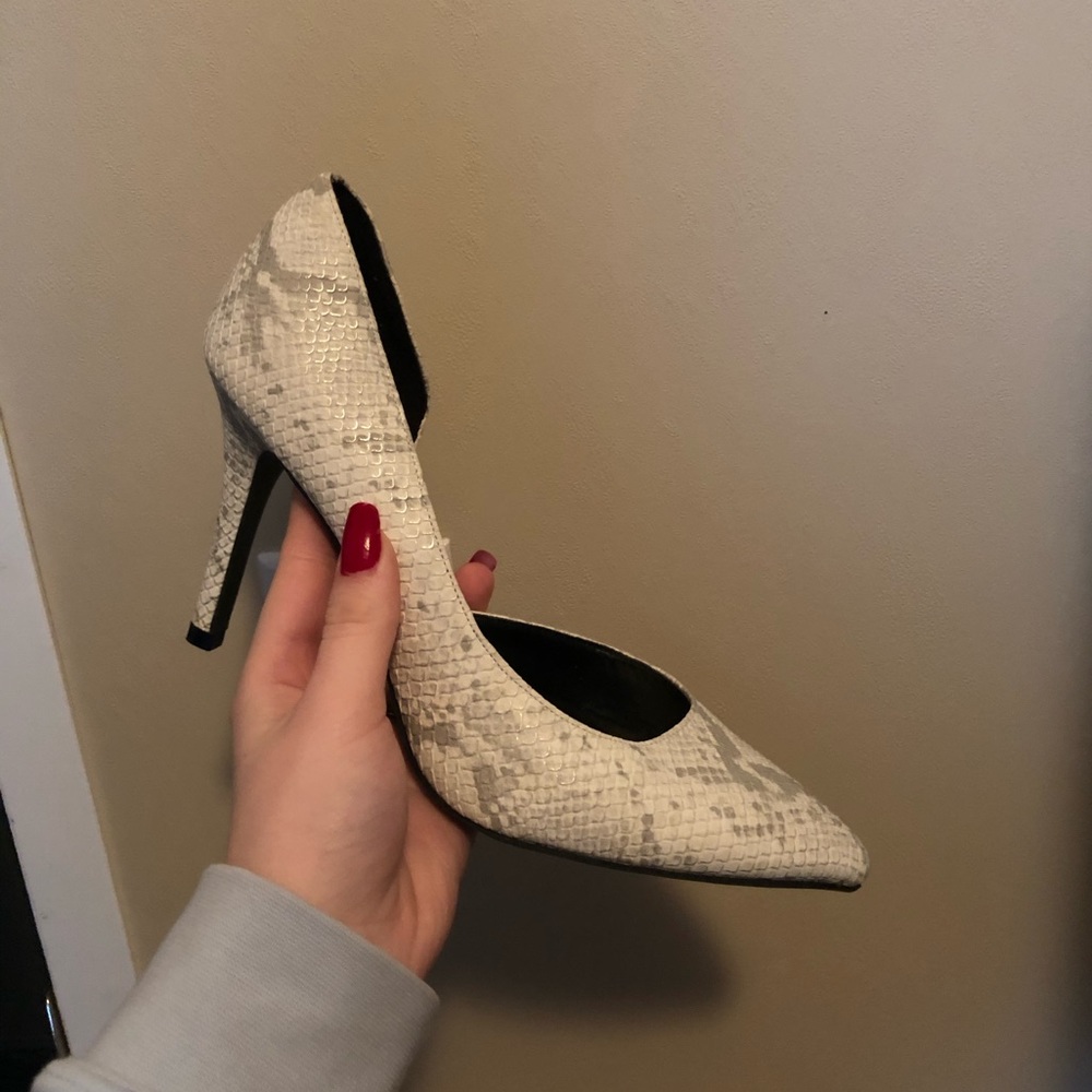 Faux Snake Skin Heels